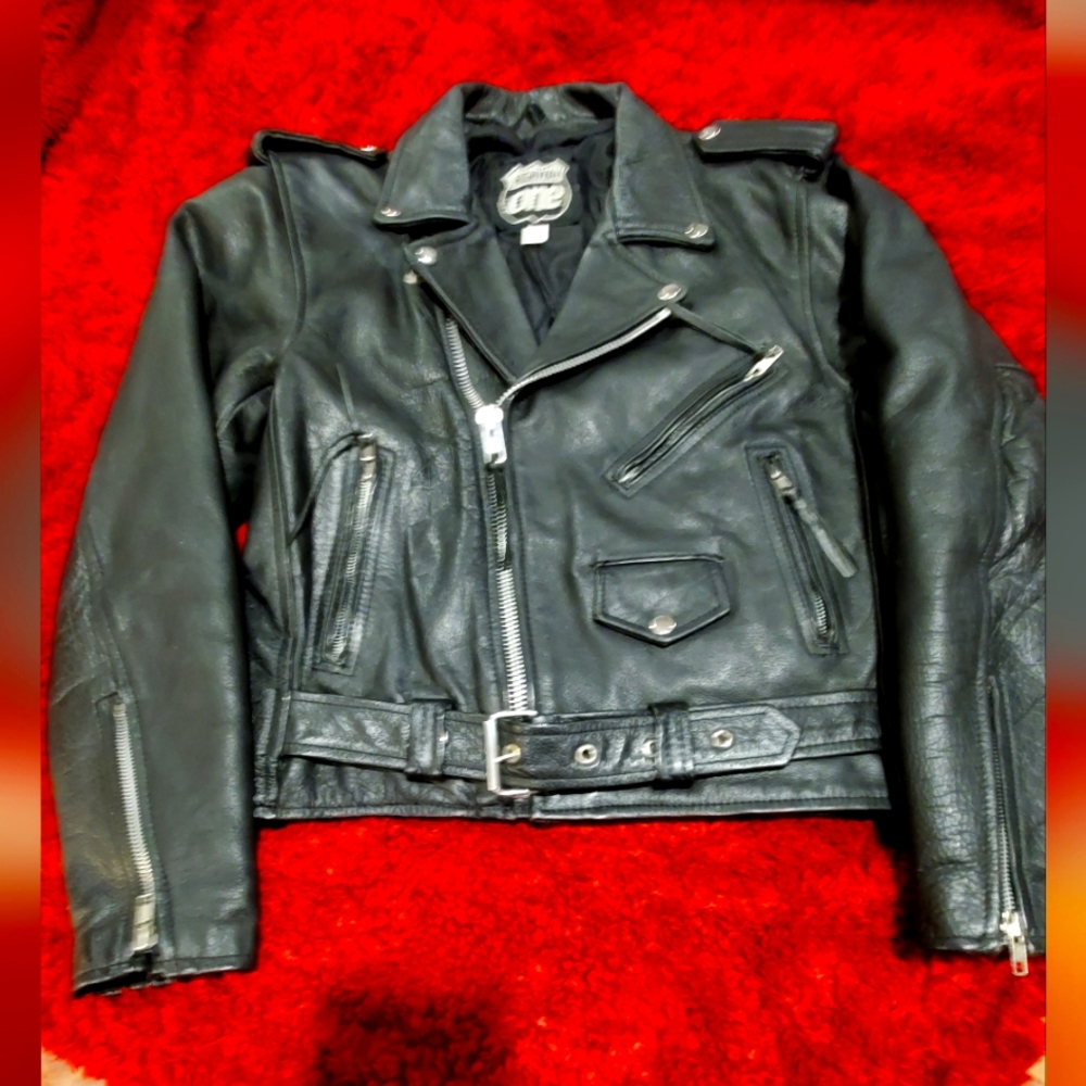 Black Leather Biker Jacket